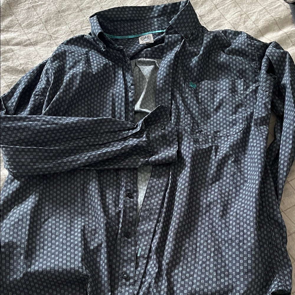 Cinch Men's Dark Patterned Shirt